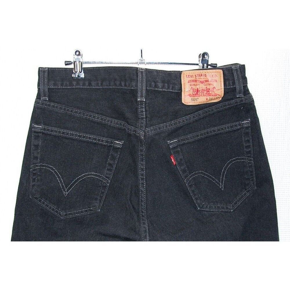 VTG 2003 Levis 505 Mens Black Jeans | 34W 29L (33x27.5) | EUC Please Read